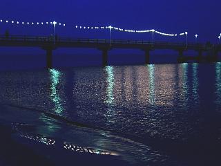 Seebrücke Zinnowitz bei Nacht